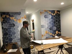 Wallpaper installation in Foxcroft Square, PA by Affordable Painting and Papering LLC.